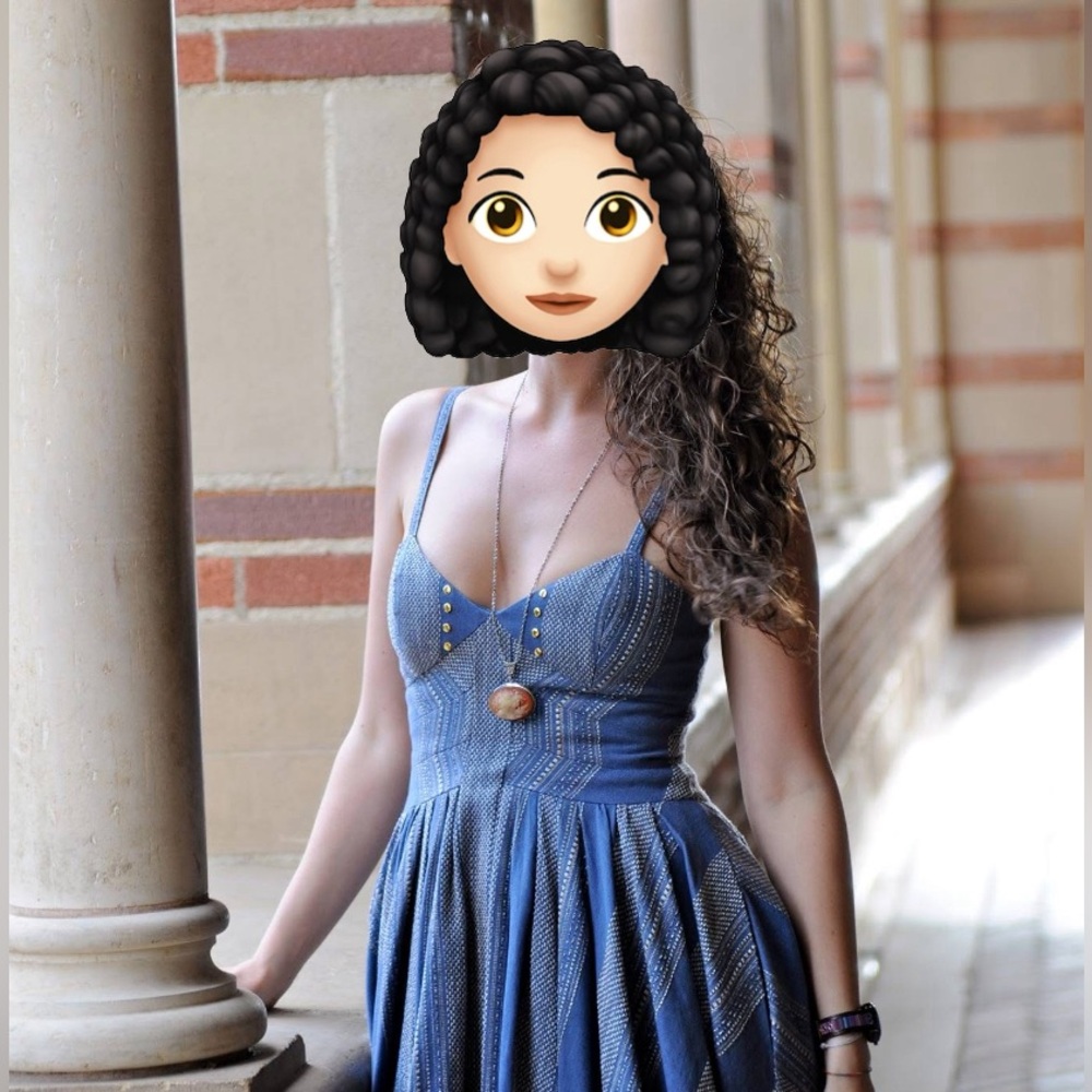 Blue Embroidered Dress